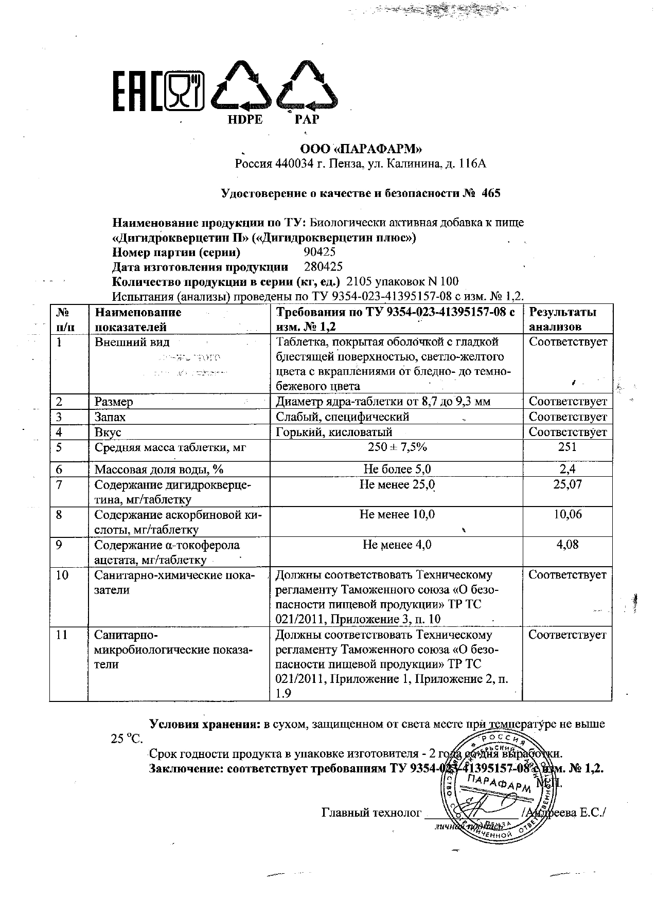 Паспорт №042025